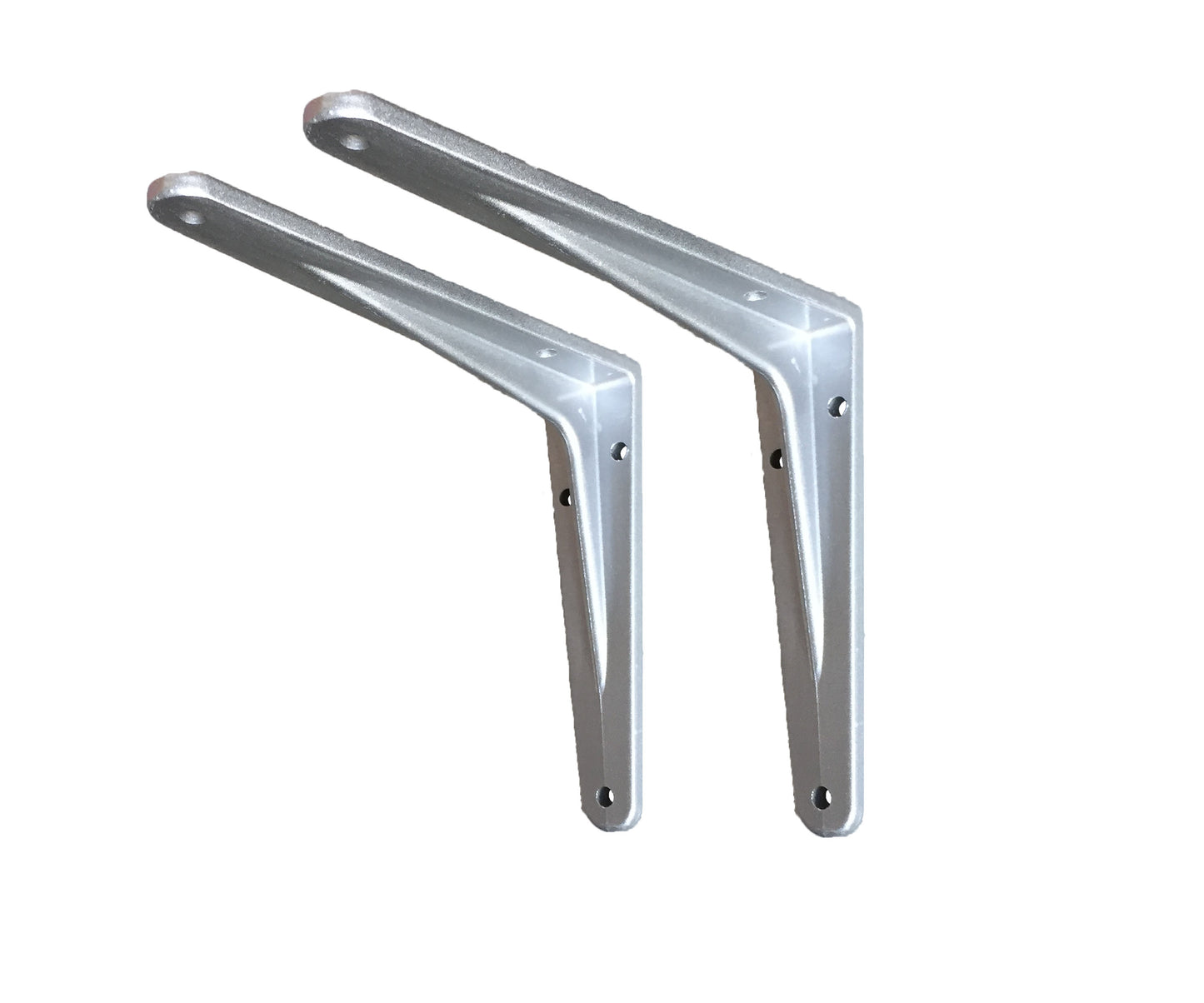 Aluminium Schwerlastkonsole, grau, 2 Stück (350 x 300 mm)