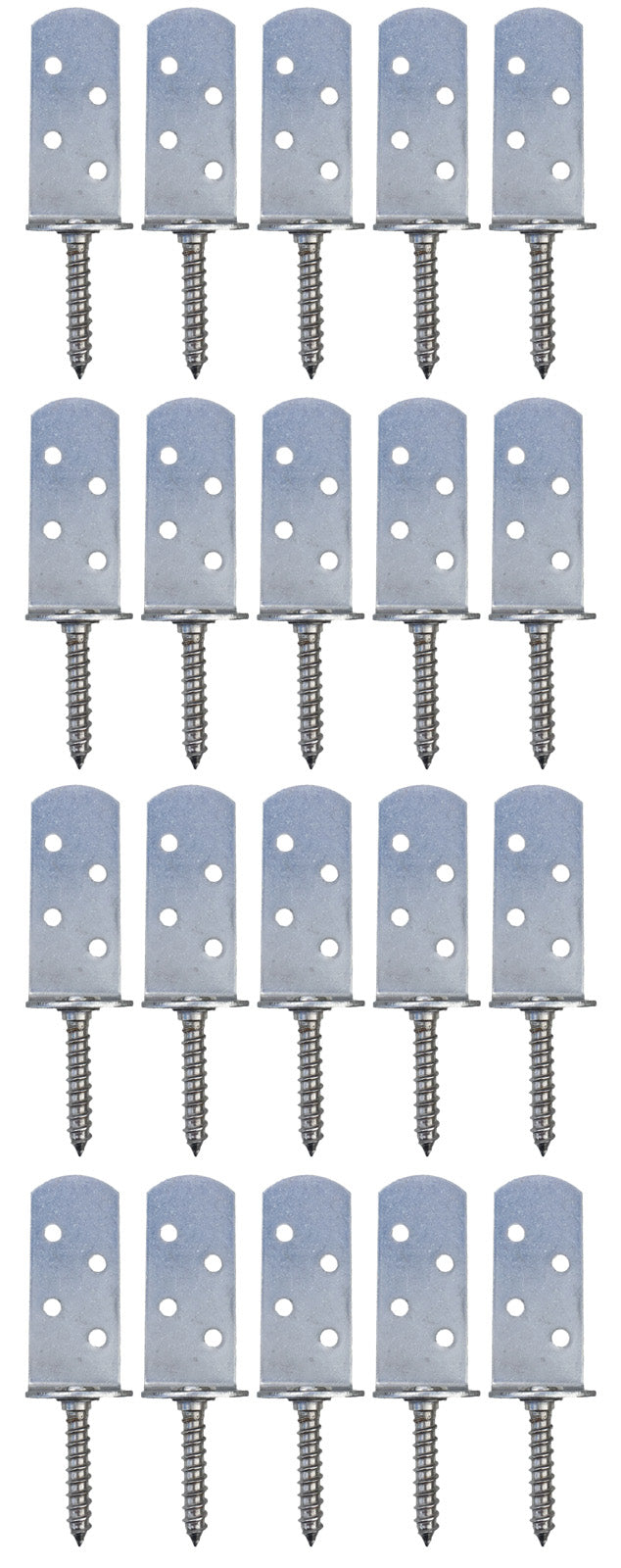 Flechtzaunhalter Flechtzaunbeschlag in L-Form - 20 Stück (Edelstahl lang)