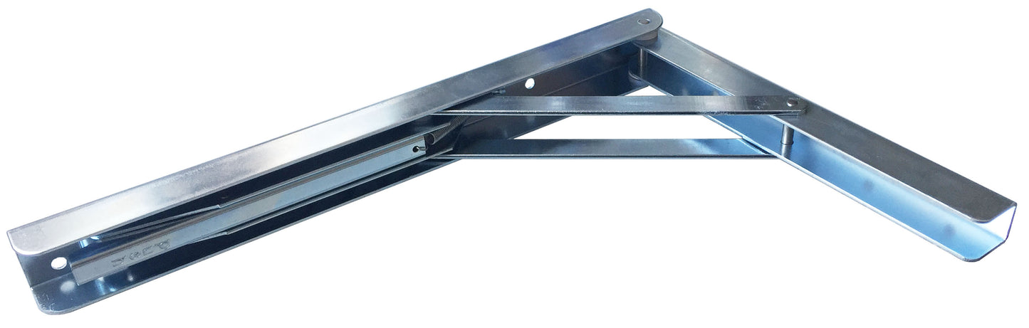 Klappkonsole aus Stahl verzinkt, klappbar und verstellbar (400mm - verzinkt)