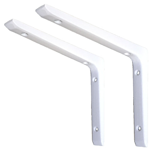 Aluminium Konsolenstütze ALU Konsole Druckguss, pulverlackiert weiß 2 Stück (150 x 100 mm)