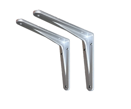 Aluminium Schwerlastkonsole, grau, 2 Stück (150 x 125 mm)