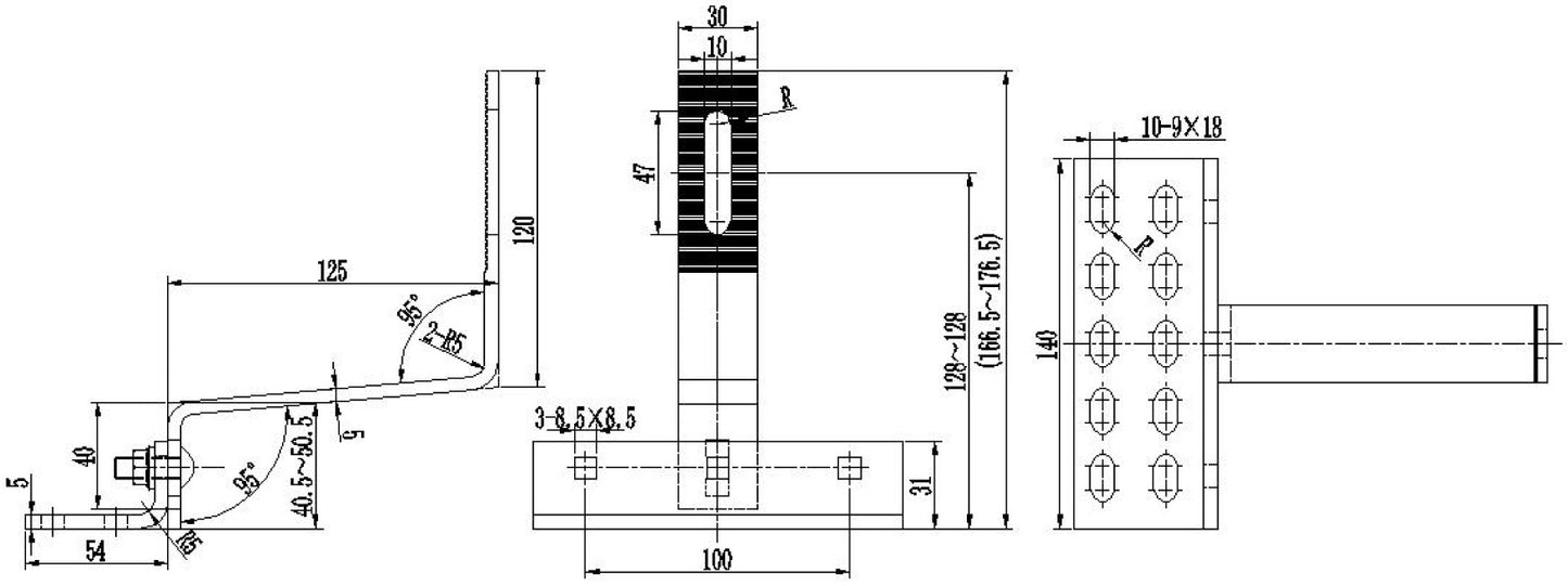 Sunload Dachhaken A40 125x120mm verstellbar zur Montage von PV Photovoltaik Solarmodulen auf Steildächern