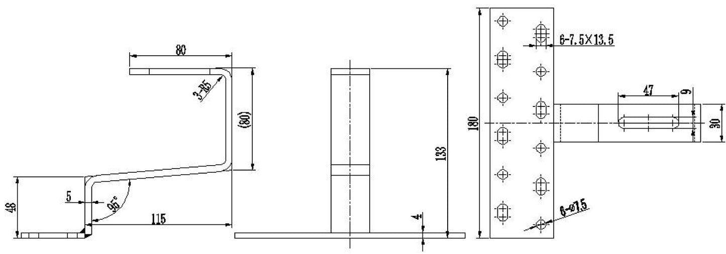Sunload Dachhaken F04 115x80mm fix zur Montage von PV Photovoltaik Solarmodulen auf Steildächern