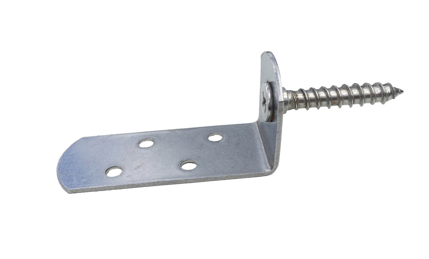 Flechtzaunhalter Flechtzaunbeschlag in L-Form - 20 Stück (Edelstahl lang)