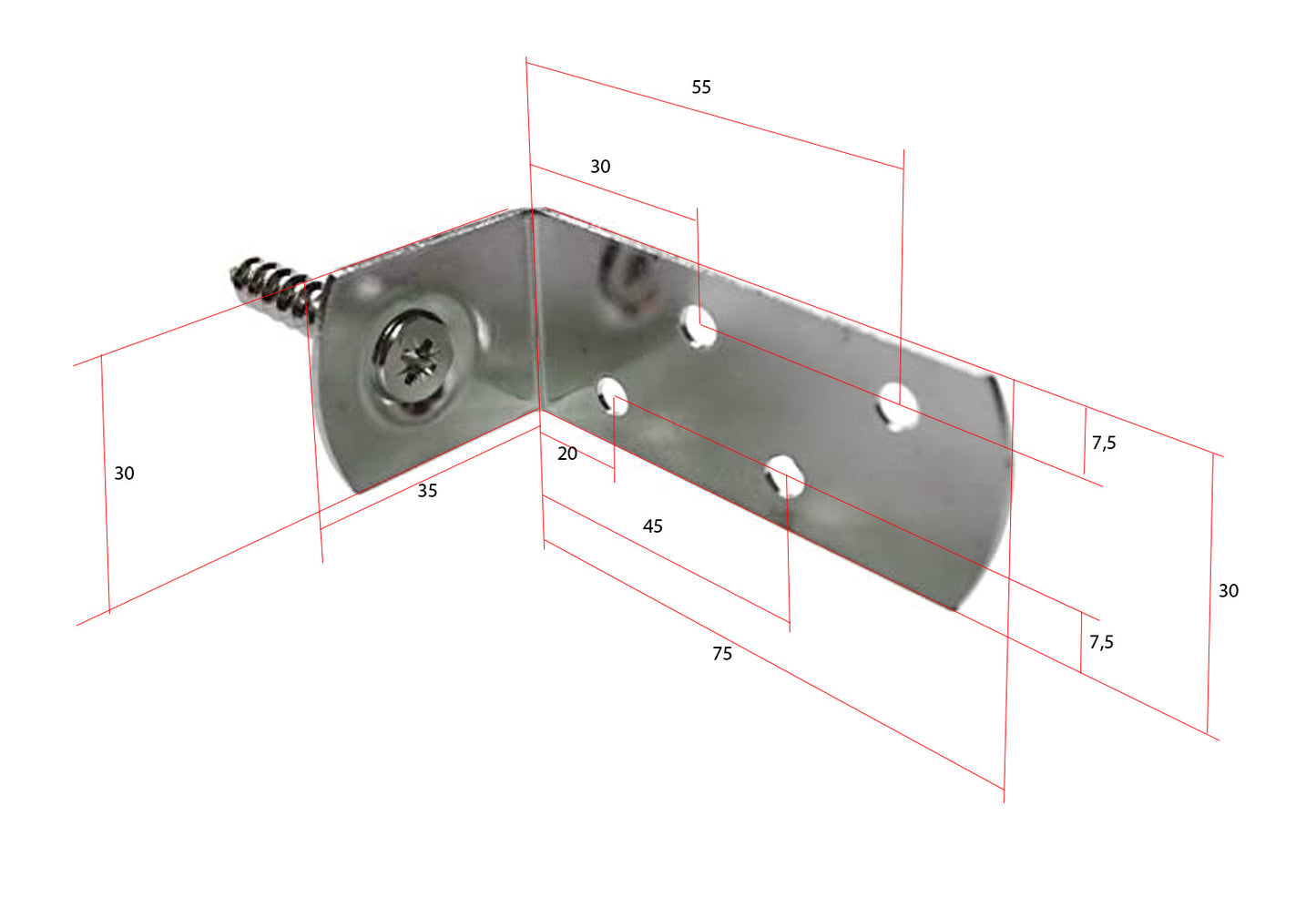Flechtzaunhalter Flechtzaunbeschlag in L-Form - 20 Stück (Edelstahl lang)