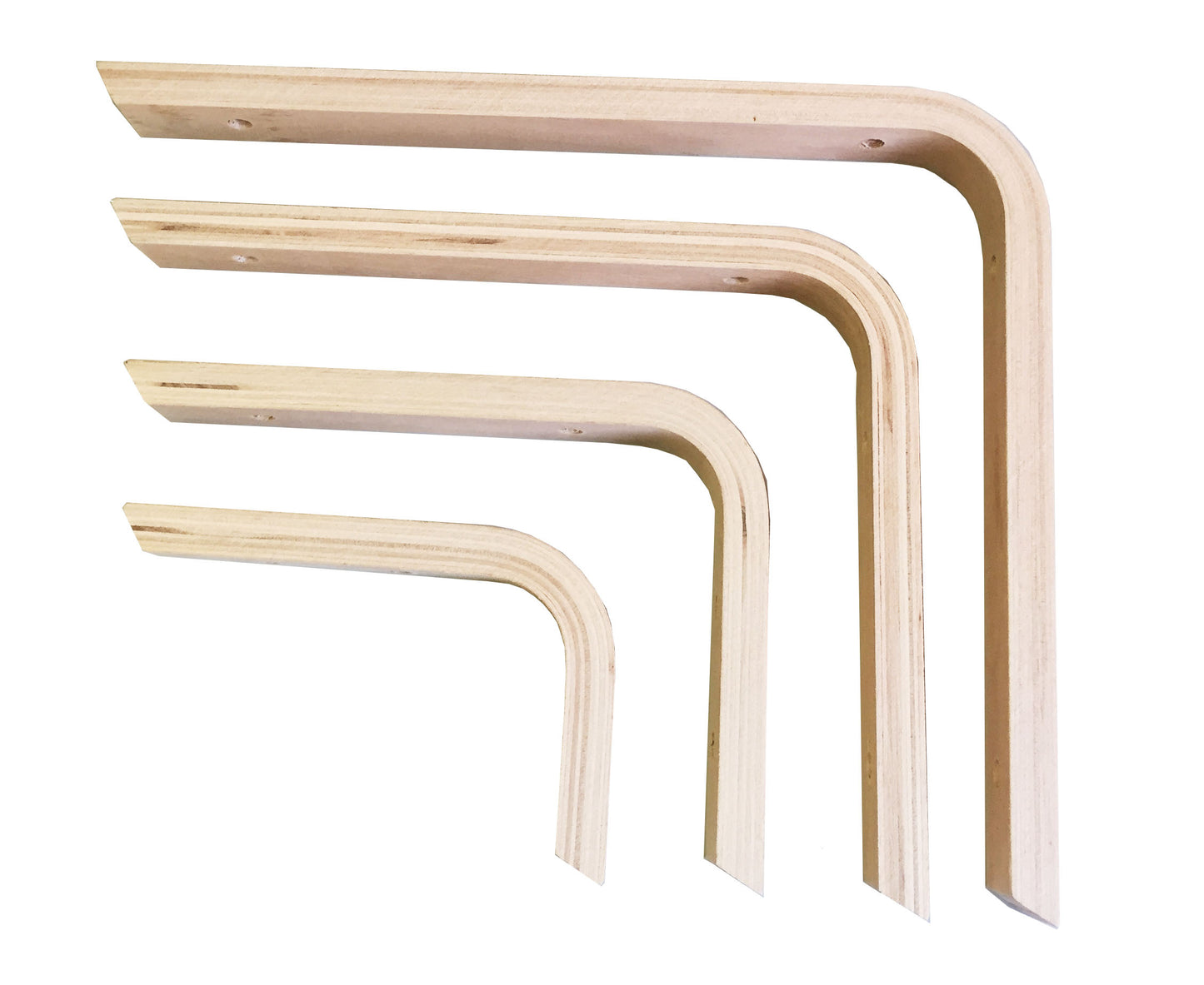Holzkonsole aus Schichtholz 2 Stück (150 x 100 mm)