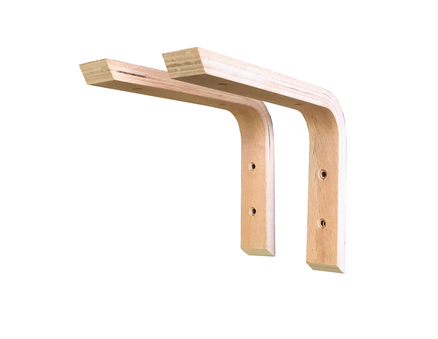 Holzkonsole aus Schichtholz 2 Stück (200 x 150 mm)