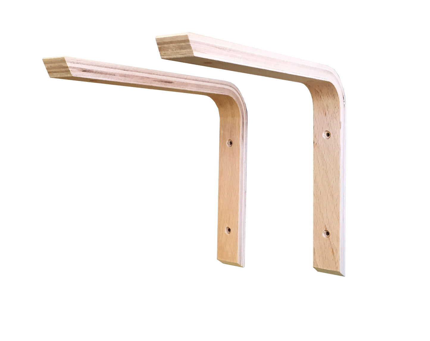 Holzkonsole aus Schichtholz 2 Stück (250 x 200 mm)