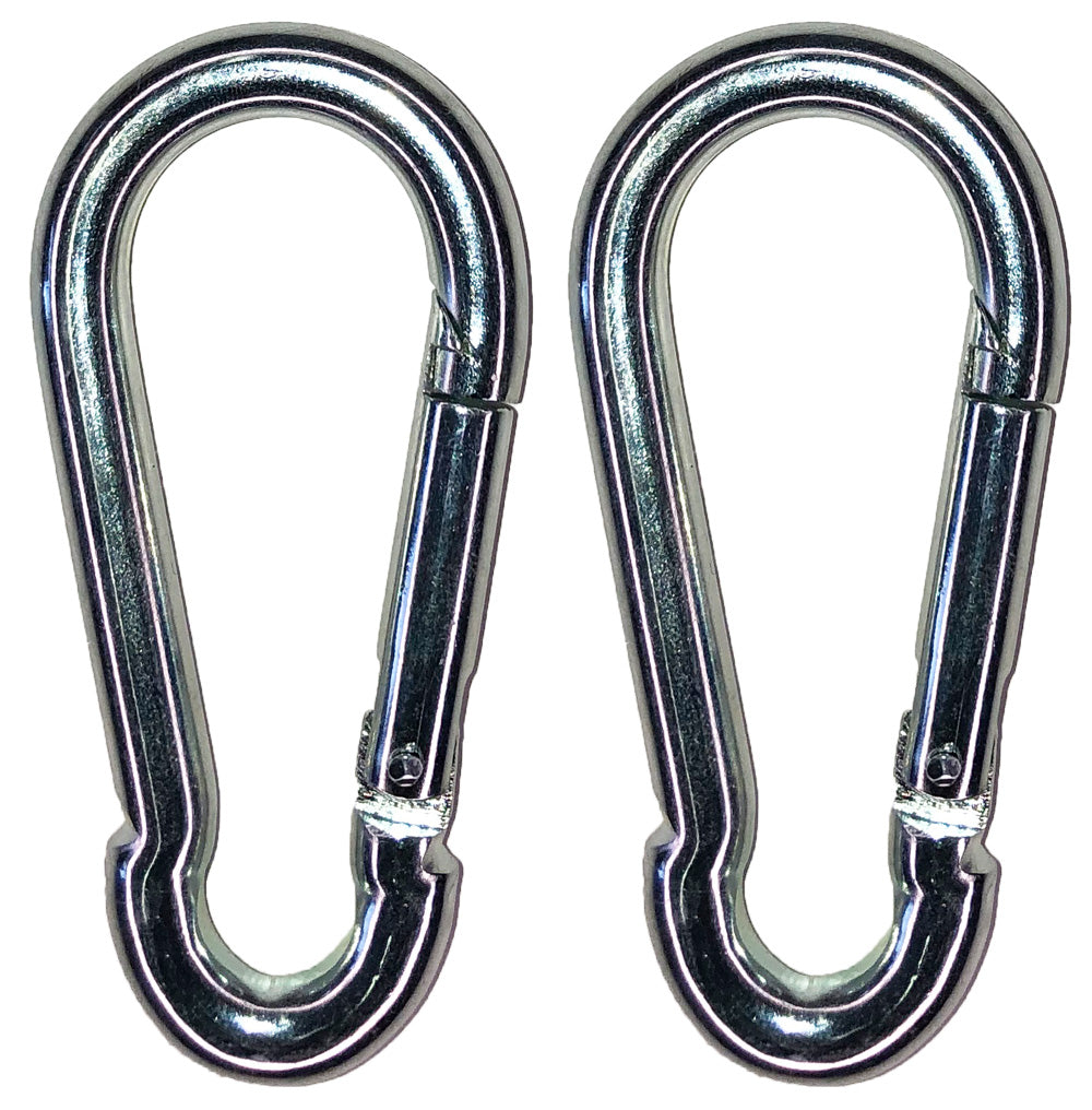 Feuerwehr-Karabiner Edelstahl rostfrei Karabinerhaken 2 Stück (11 x 120)