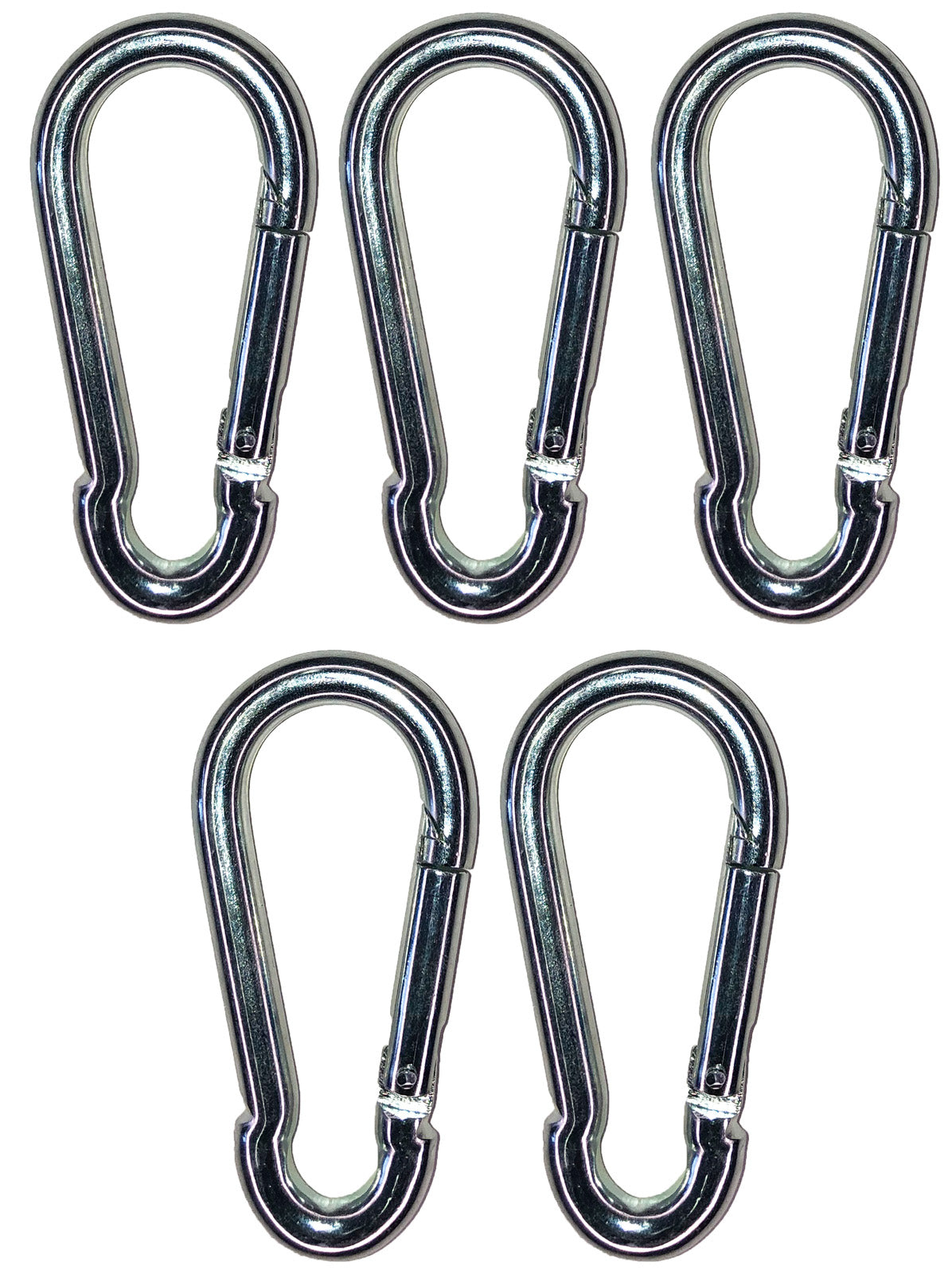 Feuerwehr-Karabiner Edelstahl rostfrei Karabinerhaken 5 Stück (10 x 100)