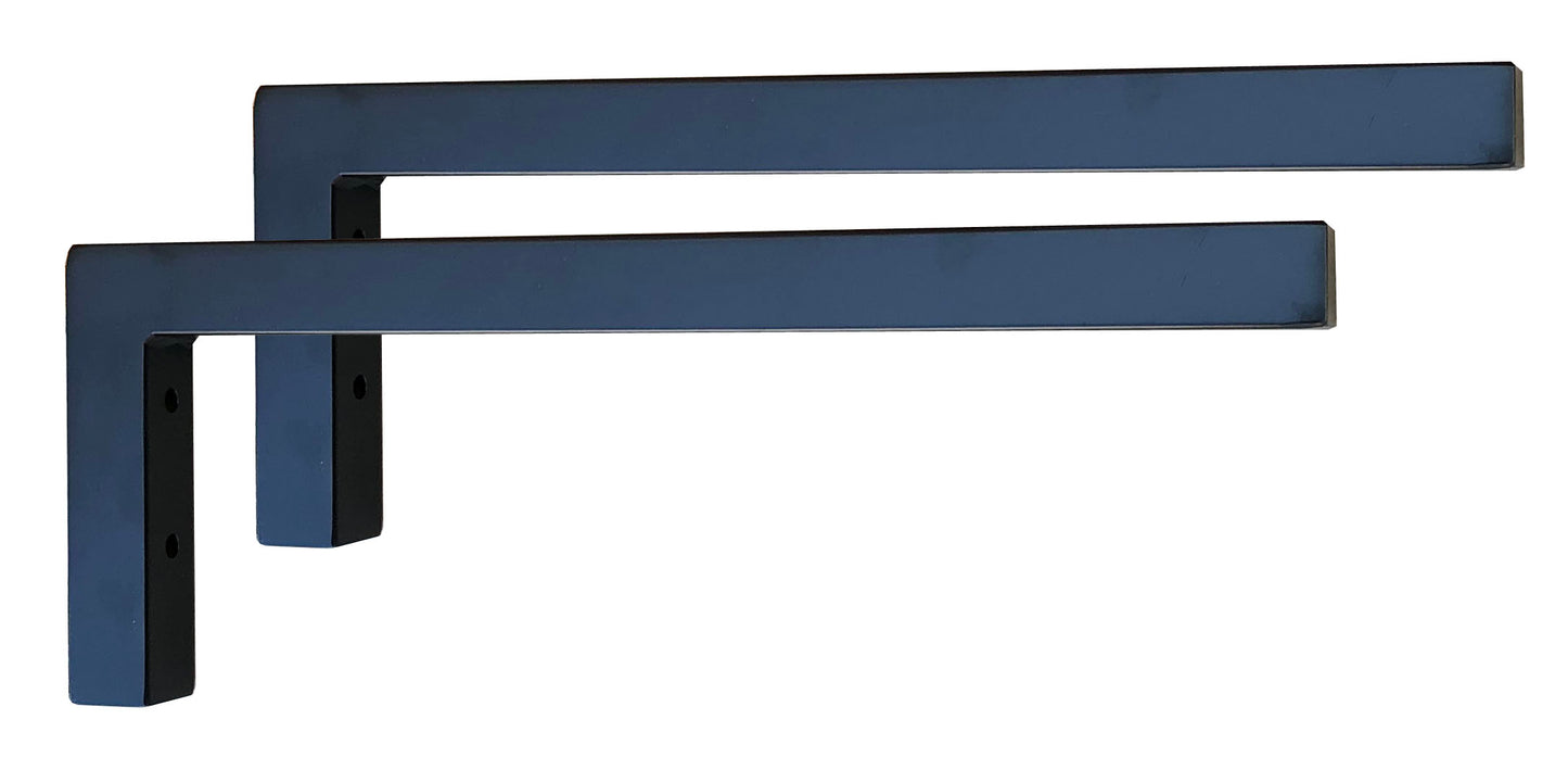 Sunload Waschtischkonsole Wandkonsole Stahl schwarz L-Form 2er Set